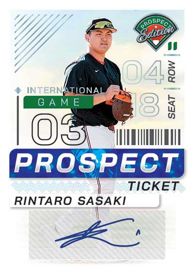 2024 Panini Prospect Edition Baseball Prospect Ticket Autographs Rintaro Sasaki