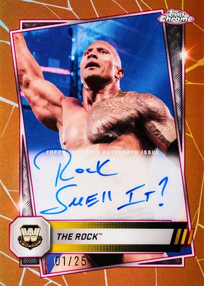 2025 Topps Chrome WWE The Rock Autograph