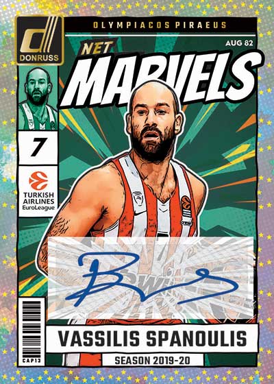2024-25 Donruss Turkish Airlines EuroLeague Basketball Net Marvels Signatures Vassilis Spanoulis
