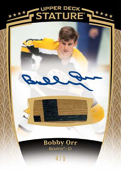 2024-25 Upper Deck Stature Hockey Auto Premium Memorabilia Gold Bobby Orr