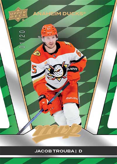 2025-26 Upper Deck MVP Hockey Colors and Contours Green Jacob Trouba
