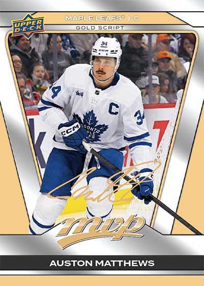 2025-26 Upper Deck MVP Hockey Gold Script Auston Matthews