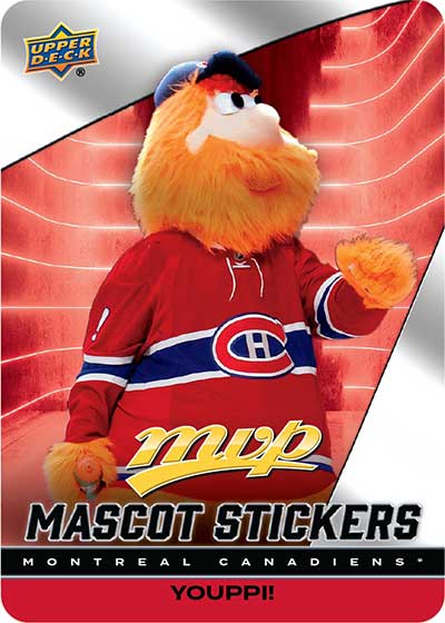 2025-26 Upper Deck MVP Hockey Mascot Stickers Youppi