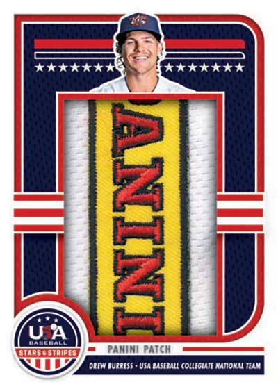 2025 Panini Stars & Stripes USA Baseball Jumbo Materials Panini Patch Drew Burress