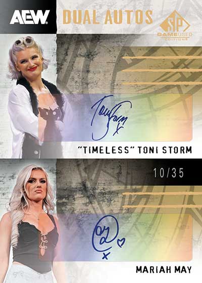 2025 SP Game Used AEW Dual Autos Timeless Toni Storm Mariah May