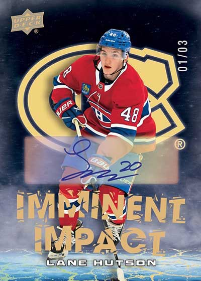 2024-25 Upper Deck Overtime Hockey Imminent Impact Autographs Lane Hutson