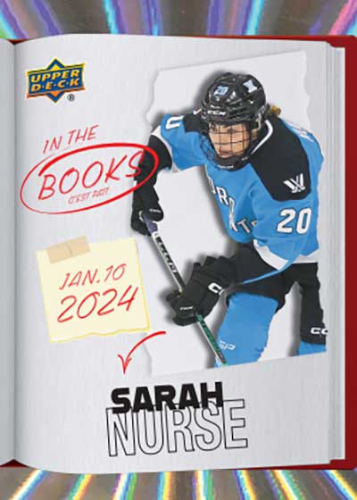 2024-25 Upper Deck Tim Hortons Retrospective Rookies Hockey In the Books Sarah Nurse