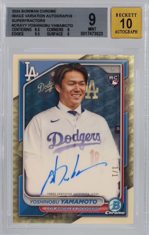 2024 Bowman Chrome Yoshinobu Yamamoto SP Image Variation PSA