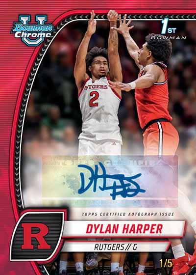 2024-25 Bowman Chrome Sapphire University Basketball Prospect Autographs Red Dylan Harper