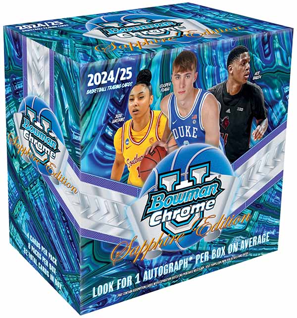 2024-25 Bowman Chrome Sapphire University Basketball Hobby Box