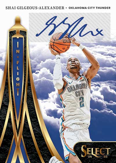 2024-25 Panini Select Basketball In Flight Signatures Shai Gilgeous-Alexander