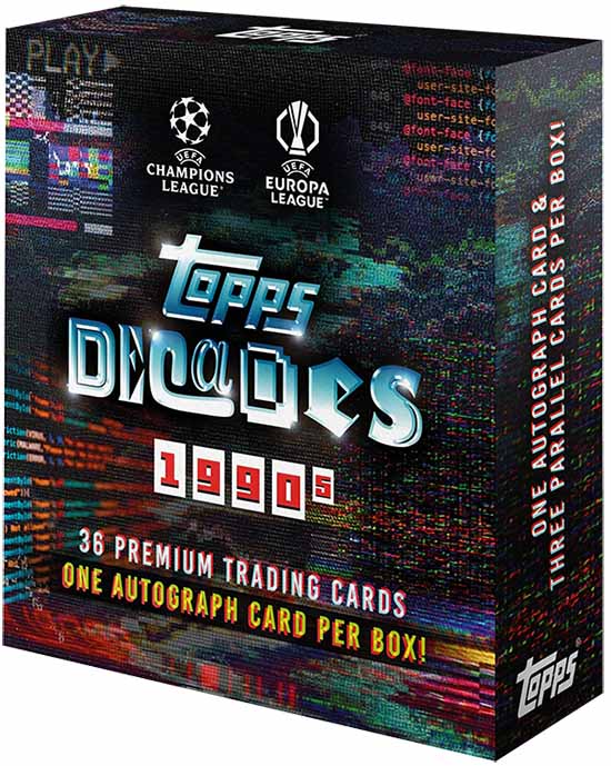 2025 Topps Decades 1990s UEFA Club Competitions Hobby Box