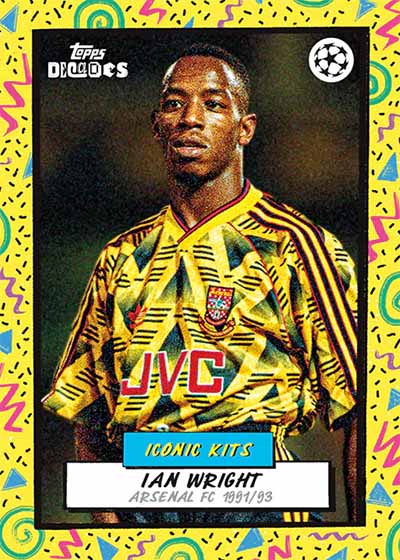 2025 Topps Decades 1990s UEFA Club Competitions Iconic Kits Ian Wright