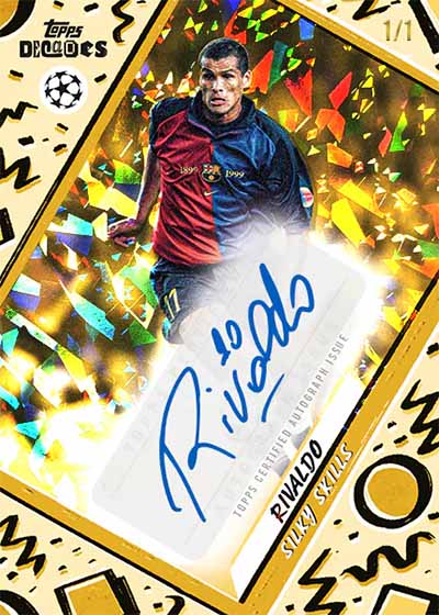 2025 Topps Decades 1990s UEFA Club Competitions Silky Skills Autographs Gold Rivaldo