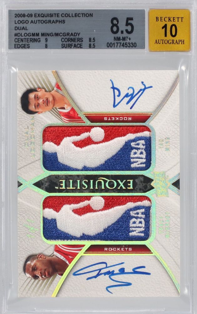 Rare 2008 Exquisite Dual Logo Auto Yao Ming and Tracy