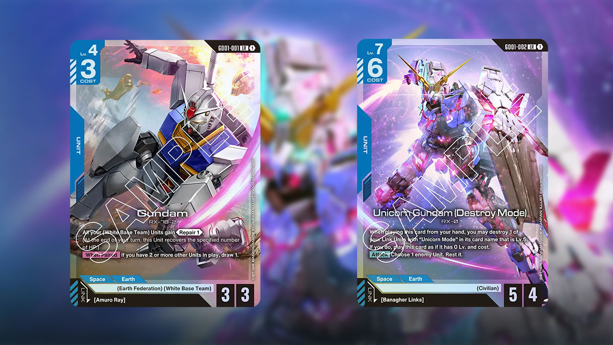 Gundam Card Game Newtype Rising Checklist: GD01 Card List
