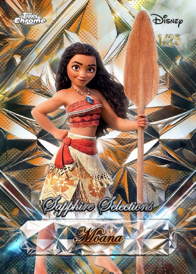 2024 Topps Chrome Disney Moana モアナ　/101 Disney Topps Chrome 100 Moana #2 Red Black Wave Color Match /28