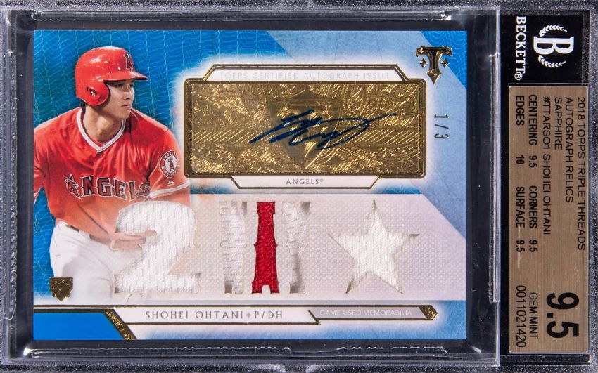 2018 Topps Triple Threads Autograph Relics Shohei Ohtani Up for